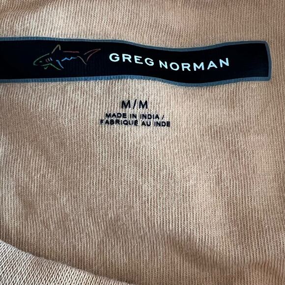 GREG NORMAN Men's Shark Chest Pocket Peach Soft Cotton Short Sleeve T-Shirt Sz M - Picture 5 of 6